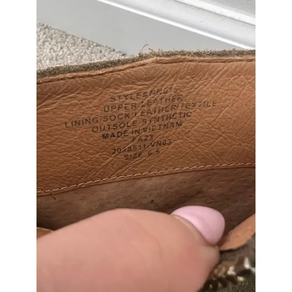 Madewell Olive Suede Ankle Boots